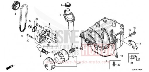 OIL PAN/OIL PUMP CB500XAH de 2017